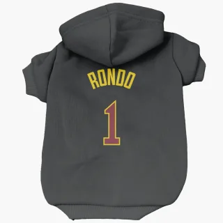 Cleveland Cavaliers Rajon Rondo Black  Dog & Cat Pet Hoodie