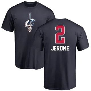 Men's Cleveland Cavaliers Ty Jerome Navy Name and Number Banner Wave T-Shirt