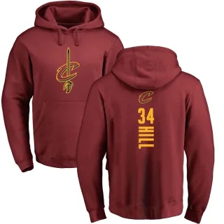 Men's Cleveland Cavaliers Tyrone Hill Branded Maroon Backer Pullover Hoodie