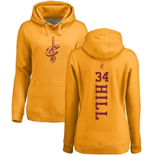 Women's Cleveland Cavaliers Tyrone Hill Gold Branded One Color Backer Pullover Hoodie